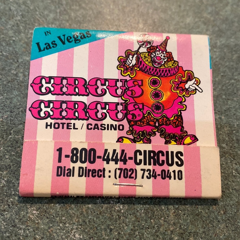 Circus Circus Hotel/ Casino matchbook Las Vegas